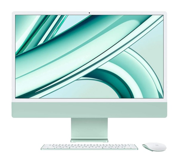Apple iMac 24 Zoll 4,5K Retina Display M3 Chip Grün, 256GB, MQRA3D-A, 8-core CPU and 8-core GPU